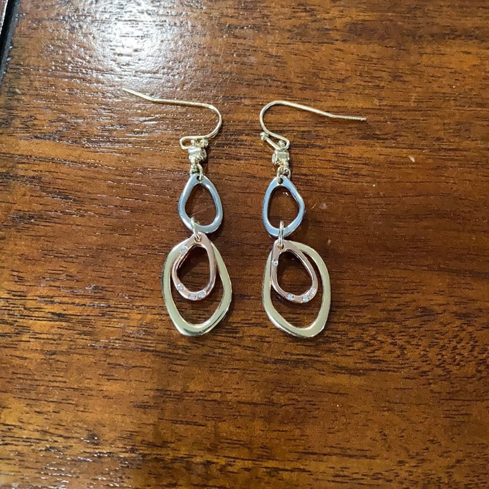 Loft 3 tone gold earrings